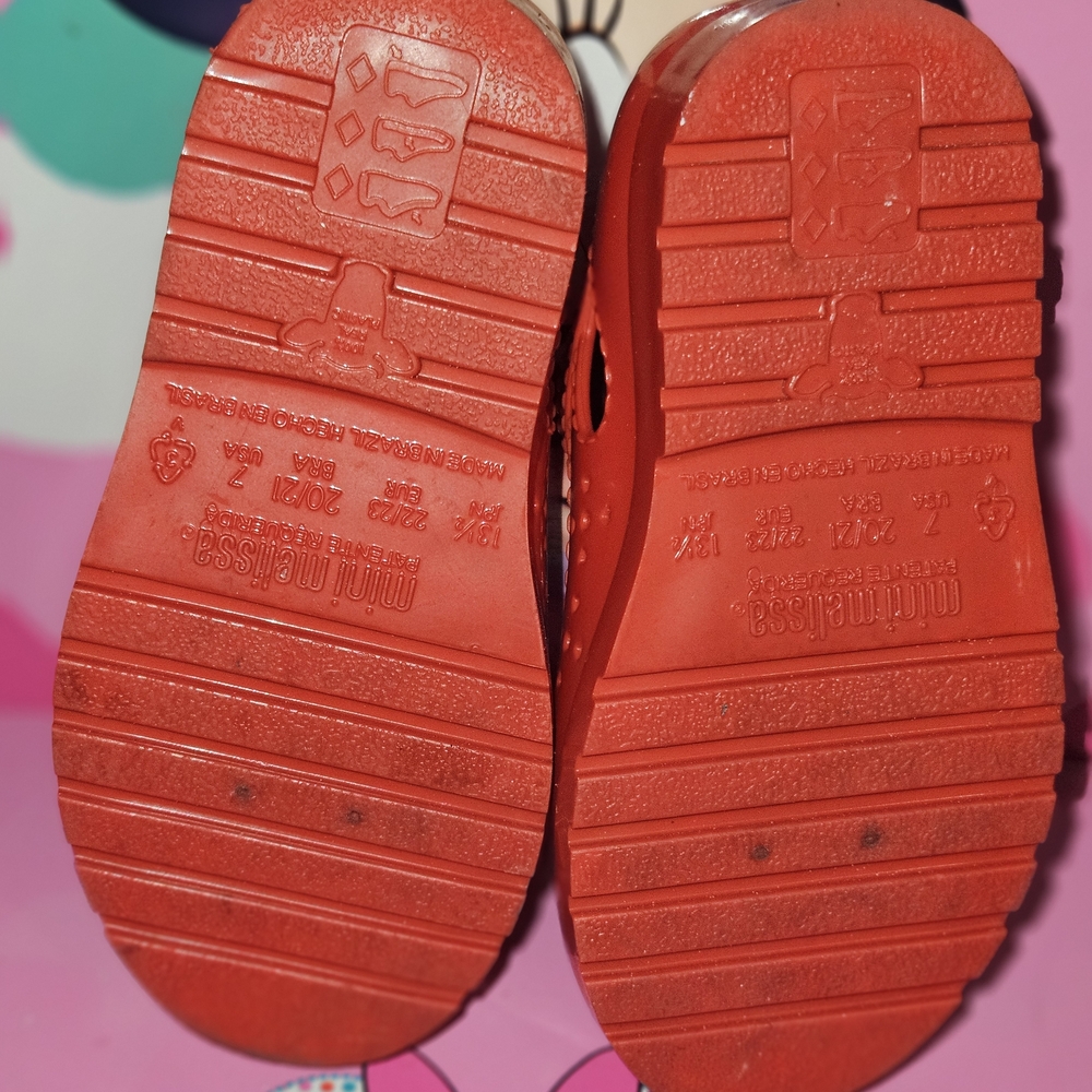 Mini Melissa Vibrant Red Dress Shoes - Picture 6 of 8